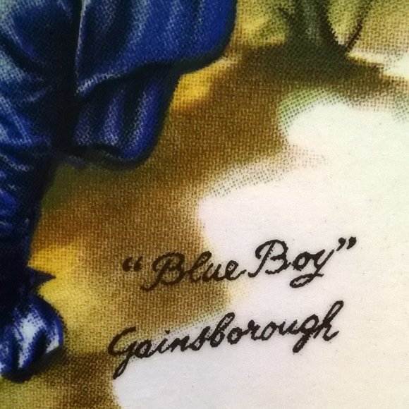 Vintage Pair Stunning Blue Boy & Pinkie Plates - Picture 5 of 15